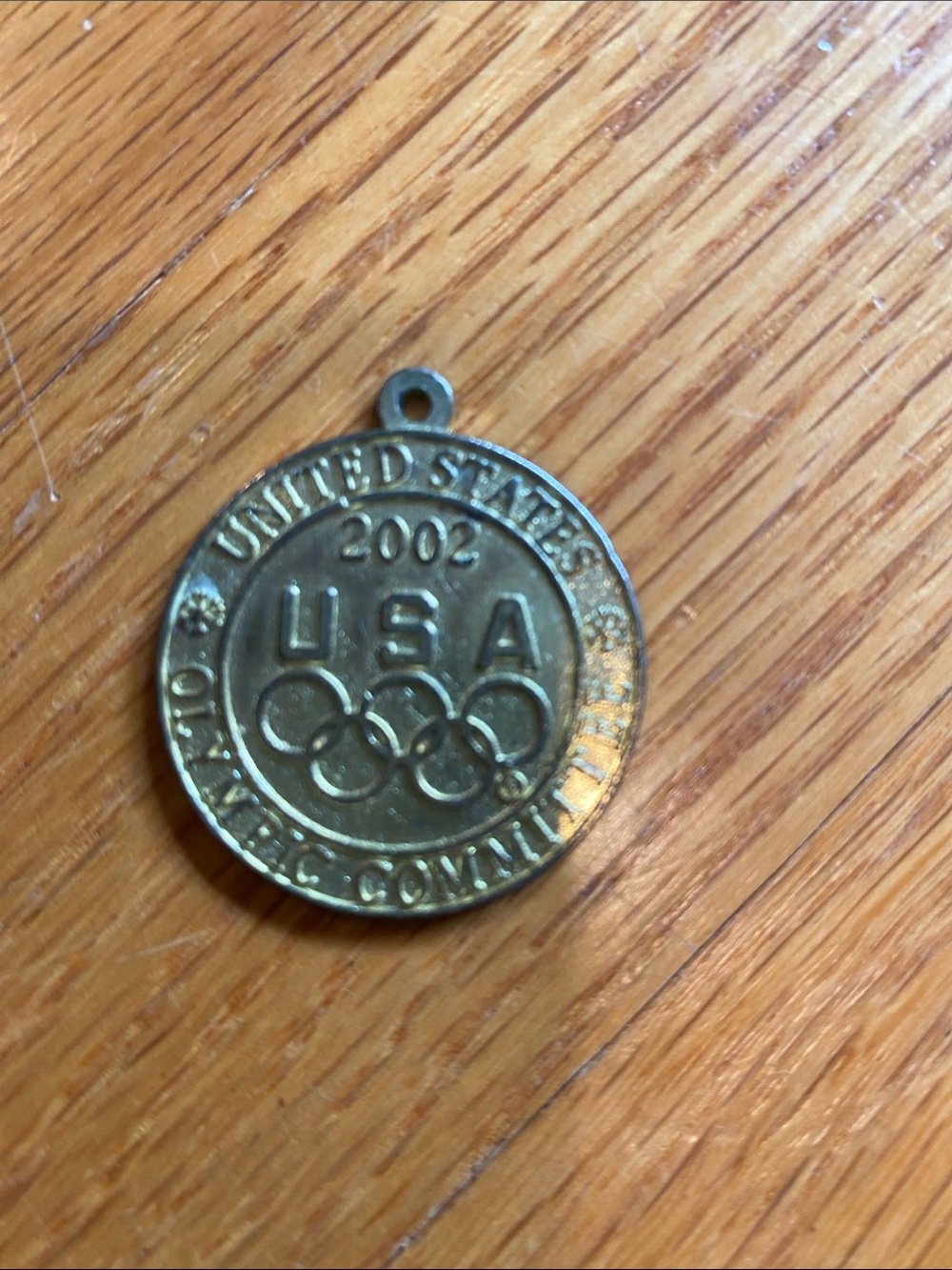 2002 USA Olympic Committee Brass Pendant